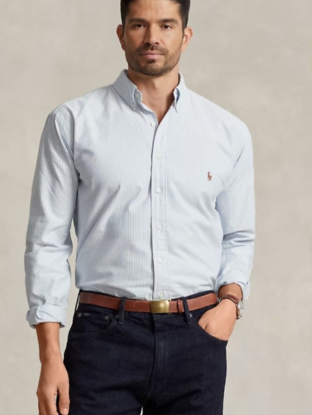 Polo Ralph Lauren Striped Oxford Shirt Blue 3XLT